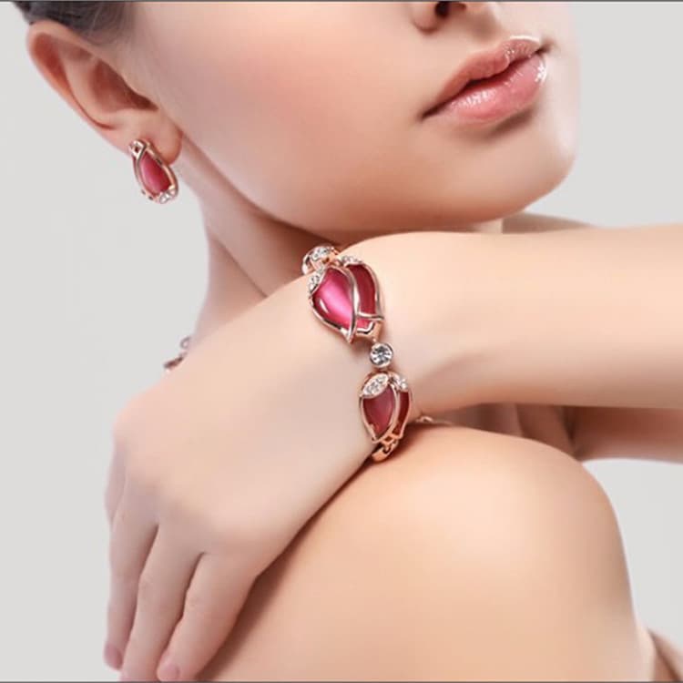 レディースブレスレット 優美な花びらのブレスレット