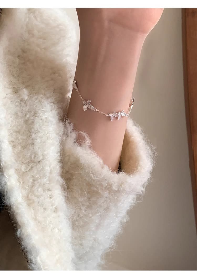 レディースブレスレット 優美な蝶々連なりブレスレット