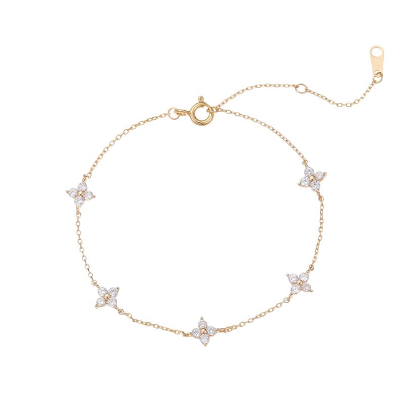 レディースブレスレット 星の輝き 繊細チェーンブレスレット