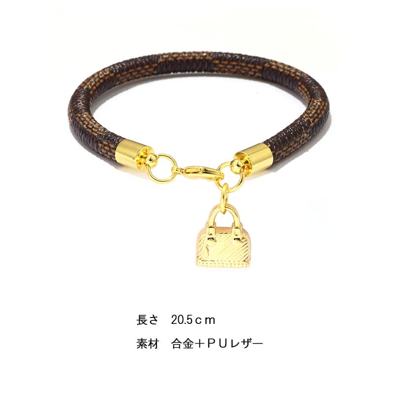 レディースブレスレット 女性用ゴールド鞄型飾り付きブレスレット高級感腕輪