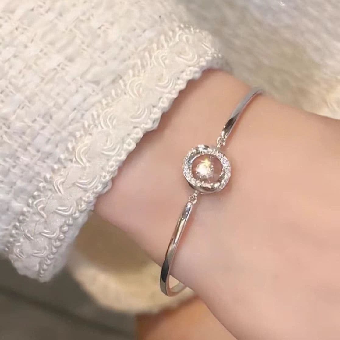 レディースブレスレット 星月の輝き 細腕飾り
