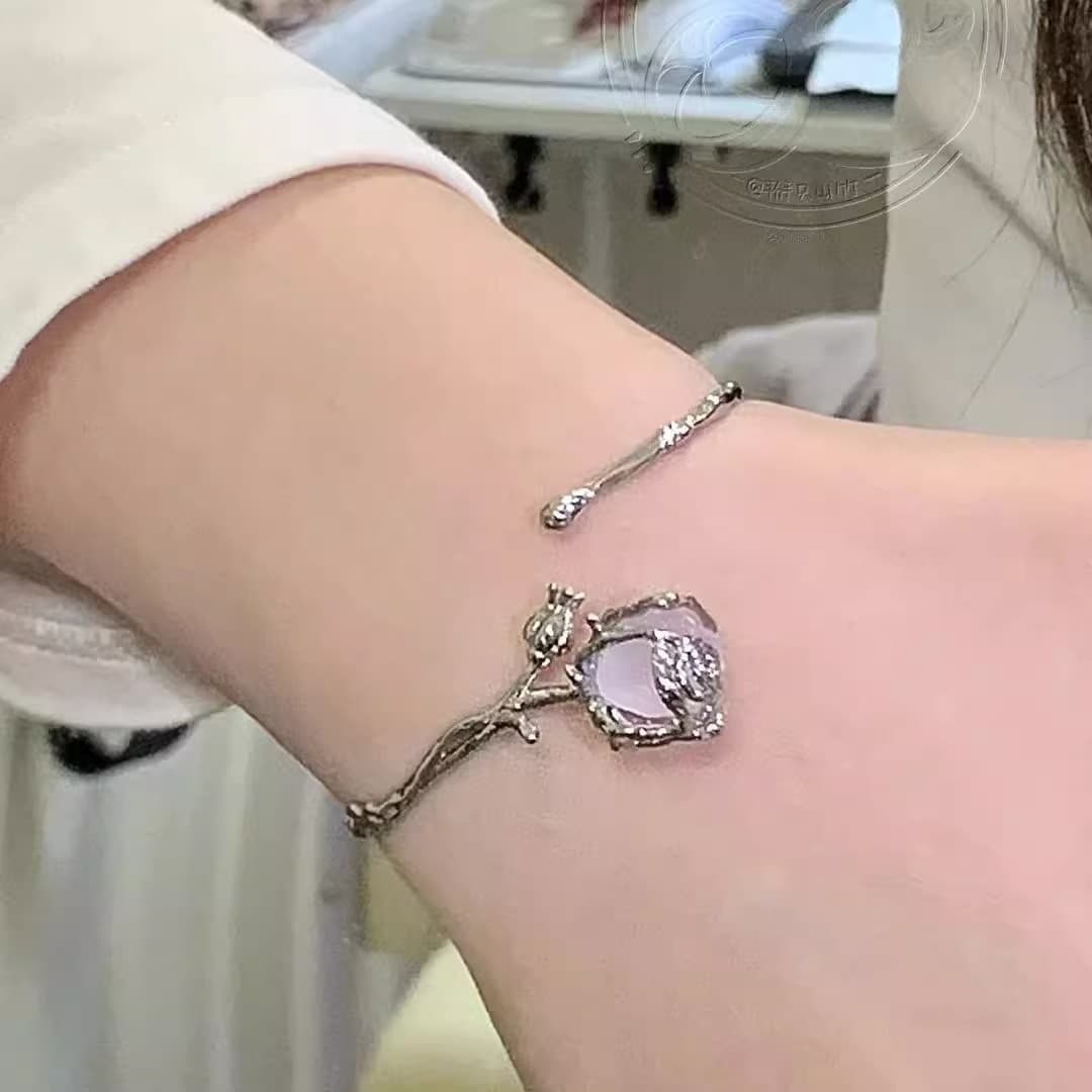 レディースブレスレット 薔薇の夢バングル