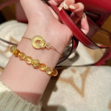 レディースブレスレット 上品ゴールド虎目石重ね付けブレスレット