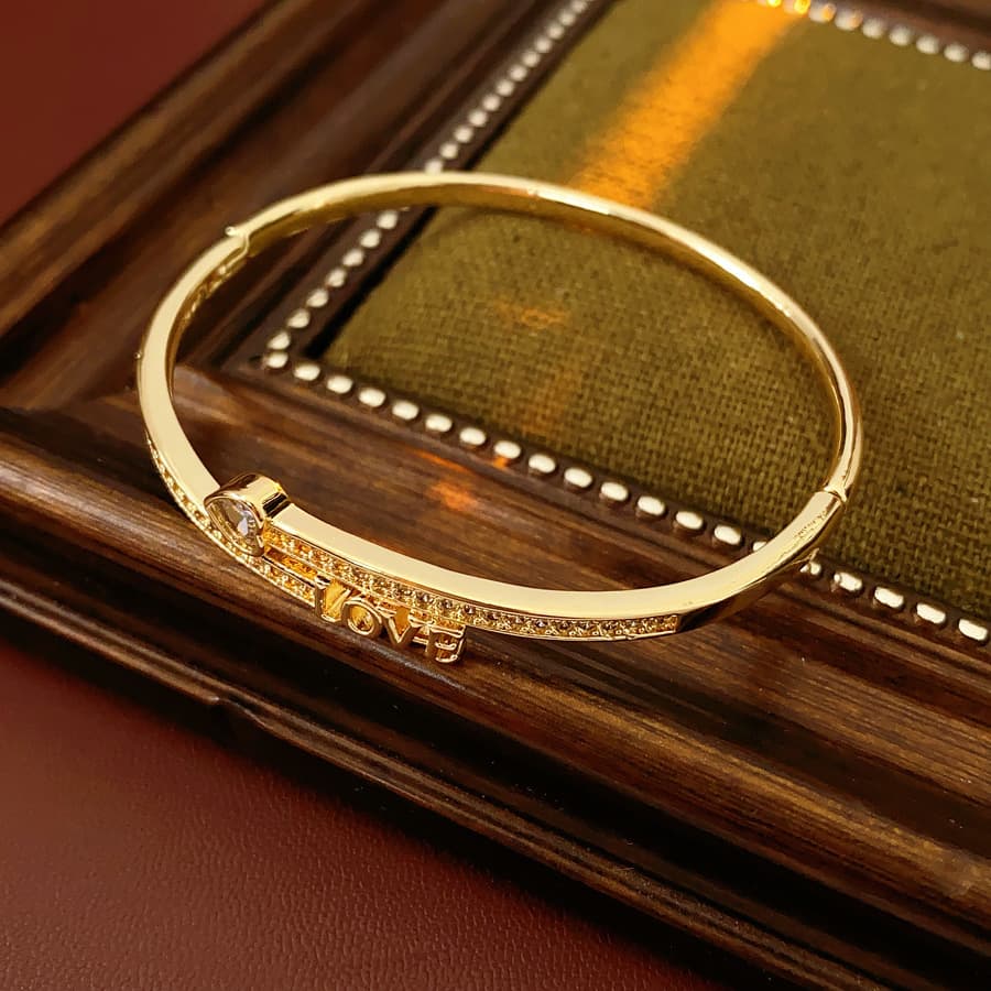レディースブレスレット 愛のメッセージバングル