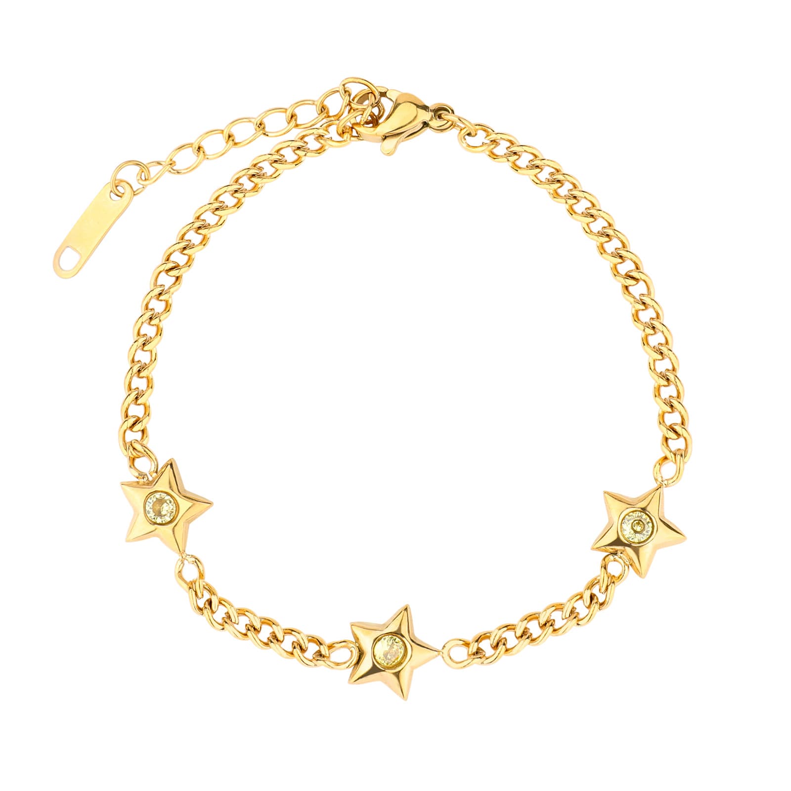レディースブレスレット 星の輝き ペアブレスレット
