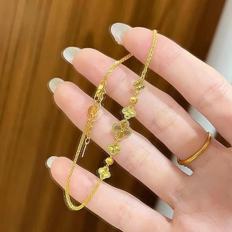 レディースブレスレット 四葉のしあわせブレスレット